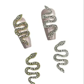  5 ks, 3D Diamond Crystal Had Nail Art zobrazili kľúčové tlačidlá Pre 5 kus Striebra HAD Nové Luxusné Flexibilné Zlatý Klinec Zirkón Kúzlo 3d Nail Art