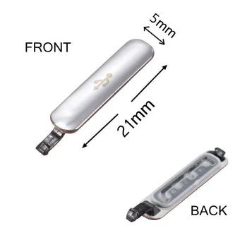 1Set USB Nabíjanie Port Klapky Kryt pre Samsung Galaxy S5 nabíjaciemu Portu Prachu Plug Mobile Mobilný Telefón Prachotesný Plug Nahradenie + Skrutky