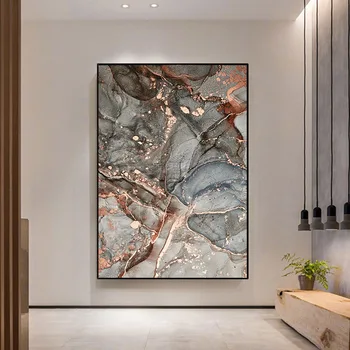  Moderne a príjemné izby Abstraktné Umenie Mramoru Textúra Plátno na Maľovanie Luxusné Jednoduchosť Súčasného Plagát a Tlač Wall Art Obraz Domov