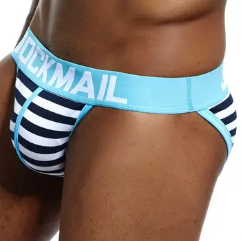  JOCKMAIL značky mens bikini bielizeň bavlna prekladané sexy mužov nohavičky U Vypuklé calzoncillos hombre vrúble cueca homosexuáli Spodky