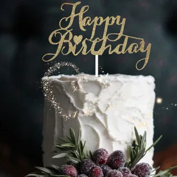  1Pcs Happy Birthday Cake Vlajky Creative Multi-farebné Tortu Vňaťou Dvojité Stick pre Rodiny Narodeninovej Party Pečenie Deco Dodávky