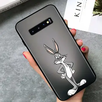  Karikatúra roztomilý králik pre Samsung Galaxy Note 20 S20 FE Lite Ultra 10 9 8 Pro S10E s rezacím zariadením S10 5G S9 S8 S7 S6 Plus Black Telefón Prípade