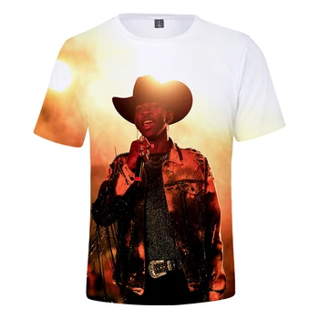  3D Lil Nas X Nový Príchod Oblečenie Tlač Letné T-shirts Žien a Mužov Oblečenie Bežné Pohode Hot Predaj 2019 Krátky Rukáv Plus Veľkosť