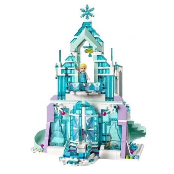  Elsa Magické Ice Palace Stavebné Bloky Popoluška Princessing ľadu Hradu Kompatibilné Lepinggoes Priateľmi 41148