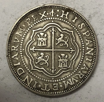 1651 Mexiko Strieborné Pozlátené Jeden Dolár Presná Kópia Vysokej Kvality