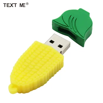  TEXT MI cartoon Potravín kukurica model usb flash disku, usb 2.0, 4 GB 8 GB 16 GB 32 GB, 64 GB tvorivé kl ' úč