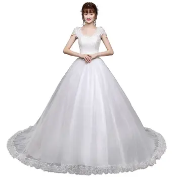  Sladké Kvetinové Svadobné Šaty S Vlakom Klasické Vestido De Noiva Elegantné Plesové Šaty Princezná Šaty, De Mariee Plus Veľkosť