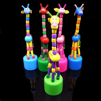  Tanec Batoľa Deti, Vzdelávacie Hračky Drevené Zvierat Žirafa, Baby, Deti, Vývojovej Hračka Podporu Drop Shipping