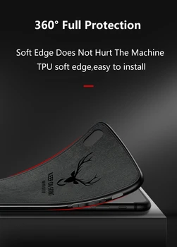  Handričkou Textúra Jeleň 3D Soft TPU Magnetické Auto Prípade Huawei P Smart Magnet Doska Prípade Na Huawei P Smart Plus 2019 2018 Kryt