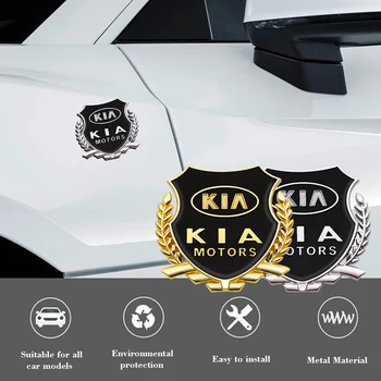  2ks 3D Kovové Bočné Dvere Odznak Nálepky Bočné Okno Znak Obtlačky Pre KIA Cerato Sportage R K2 K3 K5 RIO 3 4 Sorento Auto Styling