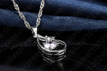  Klasické Jednoduché Drop Dizajn Prívesok Náhrdelník/Hoop náušnice Šperky SetFor Ženy Stelring 925 Sterling Silver Šperky Veľká Podpora