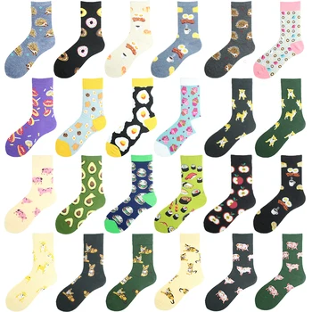  Osobnosti Módy Kreatívne Ženy Ponožky Zábavné Šťastný Zvierat Candy Farby Žien Ponožky Kawaii Cartoon Kórea Škole Štýl Ponožky