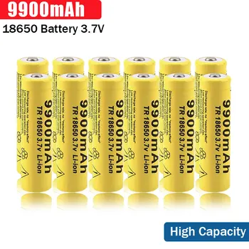  1-20PCS Vysokou Kapacitou Nové Originál Batéria 3,7 V 9900mAh 18650 Nabíjateľná Batéria Pre Elektronické Nástroje Hračky Baterka