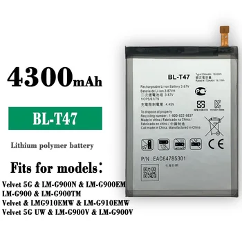  Vhodné pre LG Zamat 5G (LM-G900EM) BL-T47 veľkú kapacitu pôvodnú vstavanú batériu mobilného telefónu