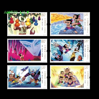  6PCS/Set Čínsky Všetky Nové Kreslené Poštových Známok Na Zber 2020-12