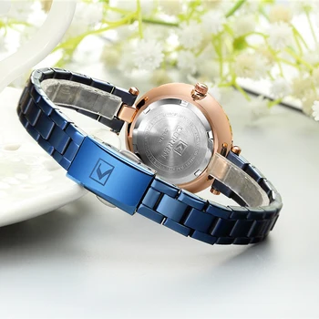  Hodinky CURREN Ženy Ležérne Módne Japan Quartz náramkové hodinky Kreatívny Dizajn Úplné Nehrdzavejúcej Ocele Klasické Náramkové Hodinky pre Ženy