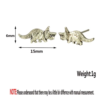 Cxwind Roztomilý Zvierat Triceratops Náušnice Prehnané Dinosaura Vyhlásenie Stud Náušnice pre Ženy, Dievča Whimsy Zábavné Šperky