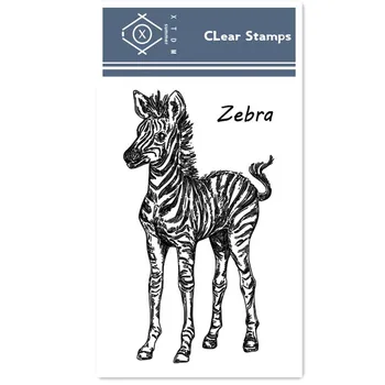  NOVÉ Zebra mláďa zvierat Transparentné Silikónové Gumy Jasné Známky karikatúra pre Scrapbooking/DIY Veľkonočné svadobný album