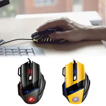  Káblové Gaming Mouse USB Herný Počítač RGB Myši Hráč Ergonomické Myši 7 Tlačidlo Tichý Hru Myši Pre PC, Notebook