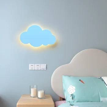  Moderné Cloud Nástenné Svietidlo Osvetlenie, Biele, Ružové a LED Nástenné Obývacia Izba Dievča Deti Spálňa Svetla Dekorácie ZM1106