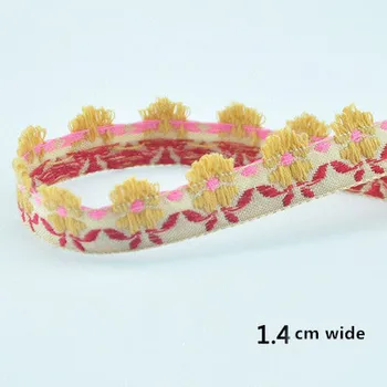  #159 Krásne Candy Farby Kvet bavlny Čipky Textílie Šitie Nášivka saténová stuha čipky stuhou India, Stredný Východ Štýl