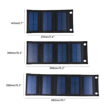  150W Skladací Solárny Panel 5V USB Flexibilné Malé Nepremokavé Skladacie Prenosné Solárne Panely Buniek Pre Smartphone Batériu, Nabíjačku