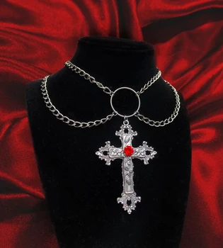  Gotická Y2k Príslušenstvo Kovové Nadsázka Kríž, Kvet Prívesok Náhrdelníky pre Ženy Módne Retro Chain Náhrdelník Strany Klubu Šperky