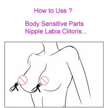  Stimulácia klitorisu Elektrickým Prúdom Klitorisu Svorky Veľké Klipy Bradavky Svorka Elektro Šok Vyvrcholenie Masturbator BDSM Ženy, Sex Hračky
