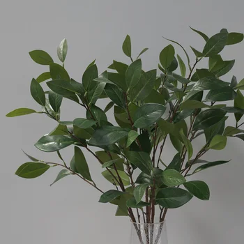  Umelé Rastliny Plastové Zelene Dlho Tea Tree Listy Vetvy Falošné Listy Dekoratívne Doplnky pre Domáce,Hotelové,Reštauračné