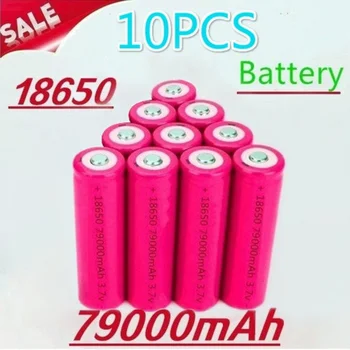  Nové 79000mah 18650 Batéria 3,7 v 18650 Nabíjateľná Lítiová Batéria pre Baterku Batérie Veľká Kapacita Originálne