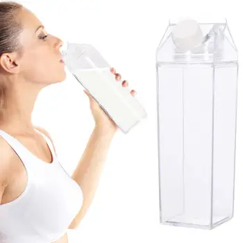  0.5 L/1L Vody-Fľaša Drinkware Shaker Športové Námestie Mlieko Fľaša na Vodu Bpa Free Waterbottle Transparentné Opakovane Vody Nádoby na Fľašu