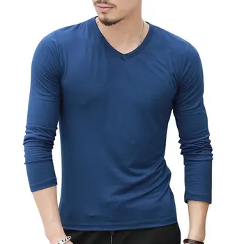  65% Dropshipping!!Dlhým rukávom pánske T-shirt zmenšiť-dôkaz farbou tvaru dna tričko, pulóver top
