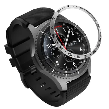  Z nehrdzavejúcej Ocele smartwatch Kryt Pre Samsung Galaxy Sledovať 46 MM/42mm/výstroj s3 hranici Dial Rámu Krúžok Lepidlo Kryt Proti Poškriabaniu