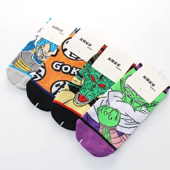  Anime Goku Ženy Muži Postavy Cartoon Členok Ponožka na Jar a na Jeseň Bežné Priedušná Pár Bavlnené Ponožky 8Styles