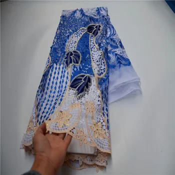  Nigérijský Čipky Textílie 2021 Módne Sequined Čipky Pre Svadobné Najnovšie Afriky francúzsky Guipure Čipky, Výšivky 5yards FLP-1149