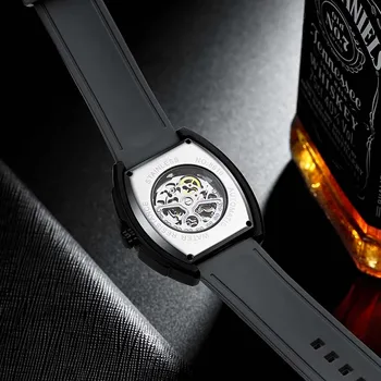  AILANG nové 2021 hodinky pre mužov, mechanické náramkové hodinky duté svetelný tonneau hodinky pánske automatické mechanické hodinky Švajčiarske
