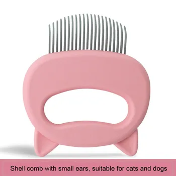 Pet Masáž Kefou Shell Tvarované Držadlo Pet Grooming Masáž Nástroj Na Odstránenie Voľné Chĺpky Iba Pre Mačky