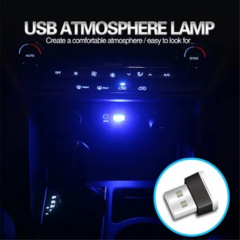  2021 Auto-Styling USB Atmosféru LED Svetlo Pre Jeep Renegade Wrangler JK Grand Cherokee Kompas Patriot Slobody