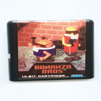  Bonanza Bros 16 bit MD Hra Karty Pre Sega Mega Drive Pre SEGA Genesis