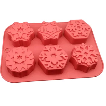  3D Snowflake Čipky Silikónové Formy Čokoládové Cookies, Plesne, Vianočné Dekorácie DIY Fondant Pečenie Varenie Tortu Zdobenie Nástroje
