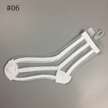  10 Farieb Čipky Transparentná Sieťovina Tenké Ponožky Super Pohodlné Pružnosť Letné Čierne Biele Priesvitné Pančuchy