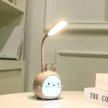  Prenosné LED Stolná Lampa Skladacia Svetlo Roztomilý Kreslený Stolná Lampa USB Nabíjanie LED Svetla na Čítanie Očí Ochranné Farebné Nočné Svetlo