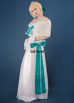  FGO Osud Grand Poradí 2. Saber Biele Šaty Formálne Plnom Uniforme, Oblečenie Anime Cosplay Kostýmy