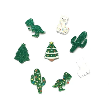  (10pcs/bal.) Vianočný Večierok Lesk Lamy Alpaky Dinosaura Vianočný Strom Kaktus Akryl Dovolenku Šperky DIY Príslušenstvo Wholesales