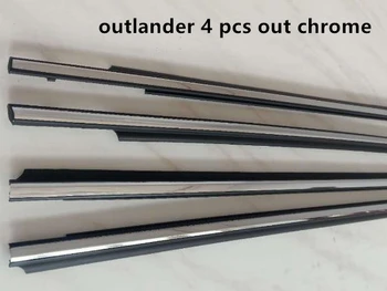  4 Kusy Chrome Windows Gumy pre Outlander Sklo Chránič Dekorácie Počasie Pásy pre Airtrek 2013-2021 Mimo