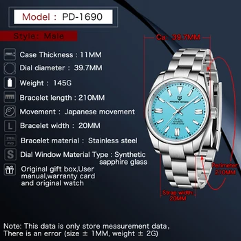  2021 Nové PAGANI Dizajn Top Populárne pánske Automatické Mechanické Hodinky Nh35a Sapphire z Nerezovej Ocele, Vodotesné 200m Reloj Hombre