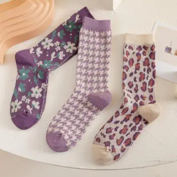  2021 Jeseň A V Zime Vlnené Ponožky Romantický Fialová Módne Vlny Vysoko Kvalitné Topánky Pre Ženy A Dievčatá Každodenné Bežné Nosenie