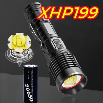  9800000LM Silný XHP199 LED Baterka 16CORE USB Nabíjateľné Nepremokavé Zoom XHP50.2 Požičovňa Lampa 5Modes 18650/26650 Batérie