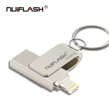  Kovové USB Flash Disk 128gb Pero Disk 32gb 64gb Usb Flash Disk pre iPhone X/8 a/8/7 Plus Pamäťový kľúč USB