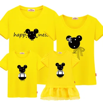  Matka Syna oblečenie Rodiny Zodpovedajúce Oblečenie oblečenie, Matka, Dcéra Šaty Bavlna sestra Rodiny oblečenie 2019 nové Mickey T-shirts